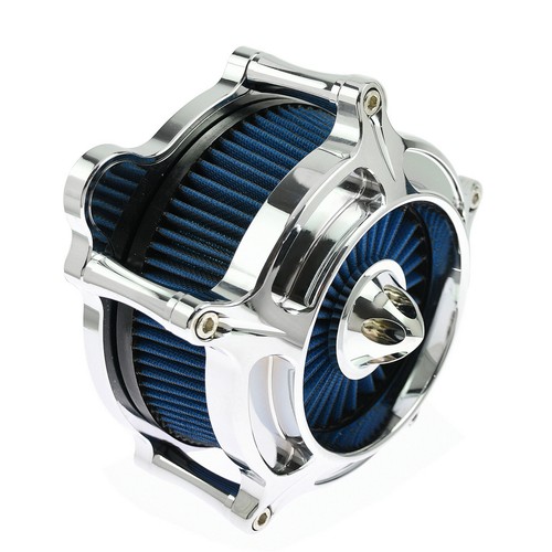 Chrome Air Cleaner intake Filter Fit For Harley Touring Dyna FXR Softail Fatboy - Picture 11 of 11