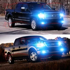 For 2004-2014 Ford F-150 8000K LED Headlight Hi/Lo beam+Fog Light Bulbs Combo 4x