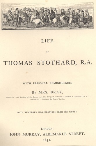 Life of Thomas Stothard 1851 first edition by Anna Eliza Bray illustrated - Picture 2 of 4