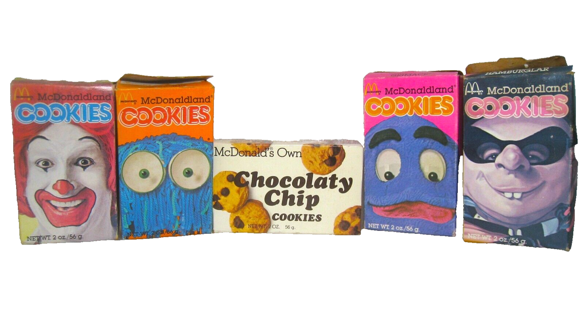 Vintage 1981 McDonald's Restaurants McDonaldland Cookies Boxes
