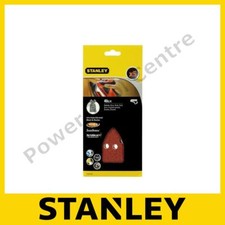 Image of Stanley STA31432 Multi Sander 40G Hook & Loop Sanding Sheets - Pack of 5