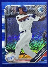 2019 Bowman Chrome JETER DOWNS RC Prospect Blue Shimmer Refractor /150 Red Sox