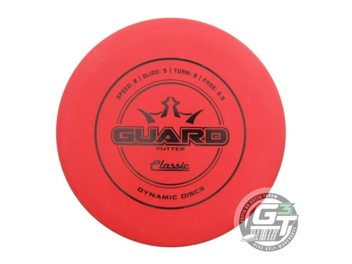 USED Dynamic Discs Classic Hard Guard 174g Red Black Stamp Putter Golf Disc