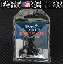 5-Pack Sea Striker Sinker Slides Duolock Snap Fish Finder Size 6 - New!