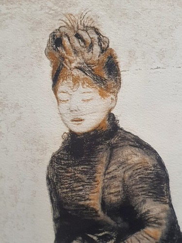 Rare find, Auguste Renoir "Young Woman with Muff" old Lithograph - Picture 7 of 11