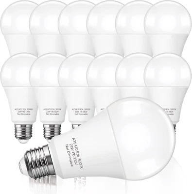 PROSPERBIZ 150-200W Equivalent 23W LED Bulb A21 LED Super Bright Light 2500 Lumens 12 Pack
