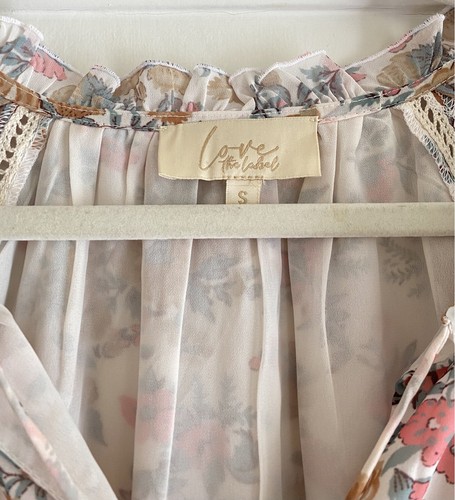 Anthropologie Love The Label Euphoria Boho Floral Dress Size Small - Picture 3 of 10