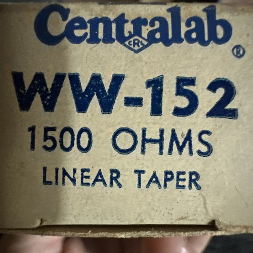 CENTRALAB WW-152 1500 OHM 5W LINEAR TAPER POTENTIOMETER - Picture 2 of 6