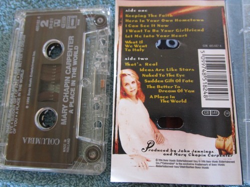 Mary Chapin Carpenter A Place In The World Columbia 485182 4 tape Cassette Album - Picture 2 of 6