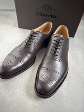 Church's Toronto Leather Shoes Ebony Brogues Brown UK 8.5, US 9.5 1575G