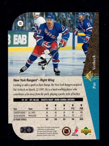 1994-95 Upper Deck SP Die Cut Hockey Cards Including Some Rookies You Pick - Picture 41 of 83