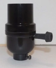 3-WAY TURN KNOB PHENOLIC LAMP SOCKET MEDIUM BASE E26 LAMP PART NEW 47674JB