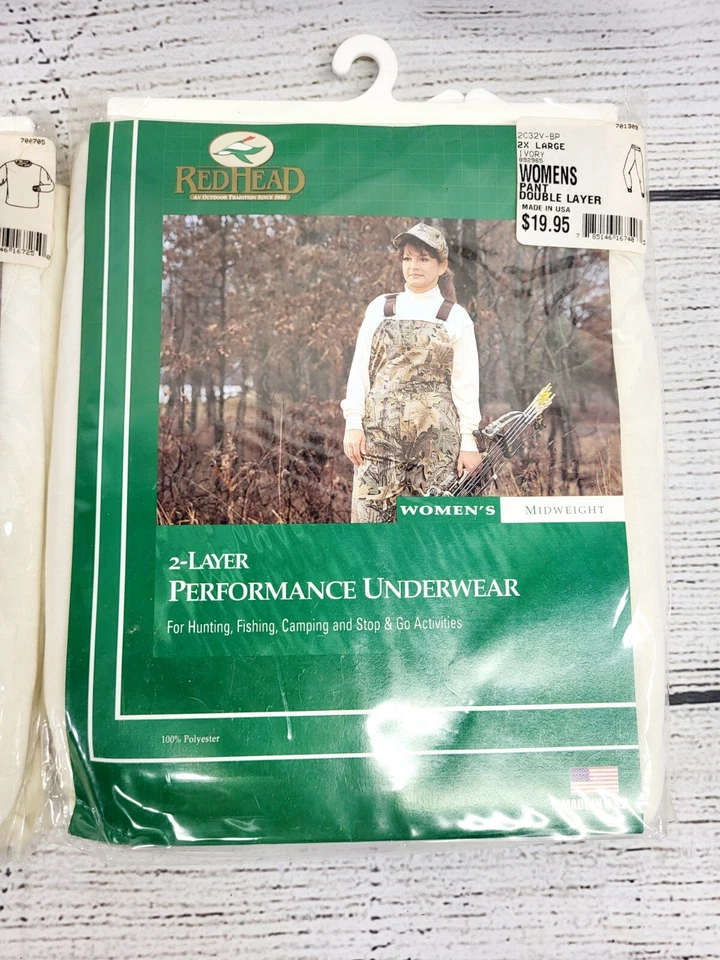Vintage New Redhead Women's 2 Layer Performance Underwear Pants & Shirt Size 2XL - Image 4 of 4