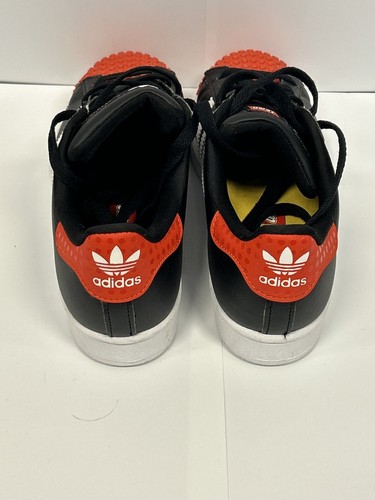 Adidas LEGO Superstar GS Sneakers Big Kids Boys 4.5 Black Red Leather Shoes