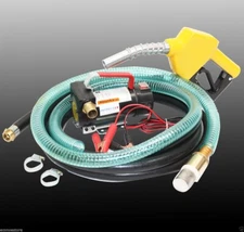 12V Bio Diesel Kerosene Fuel Transfer Direct Pump Kit W/Automatic Nozzle & Hoses
