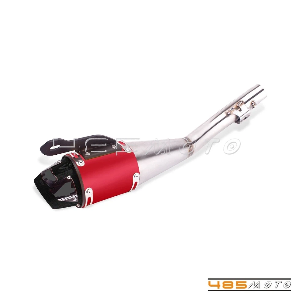 Sistema de escape silenciador completo tubo deslizable para Honda CRF230F 2008-2020 cromo Foto 4 de 4