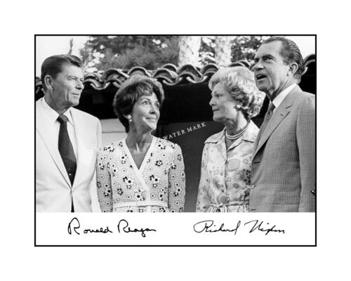 Ronald Reagan 8x10 Foto Richard Nixon signiert handsigniert Druck US-Präsident - Bild 2 von 2
