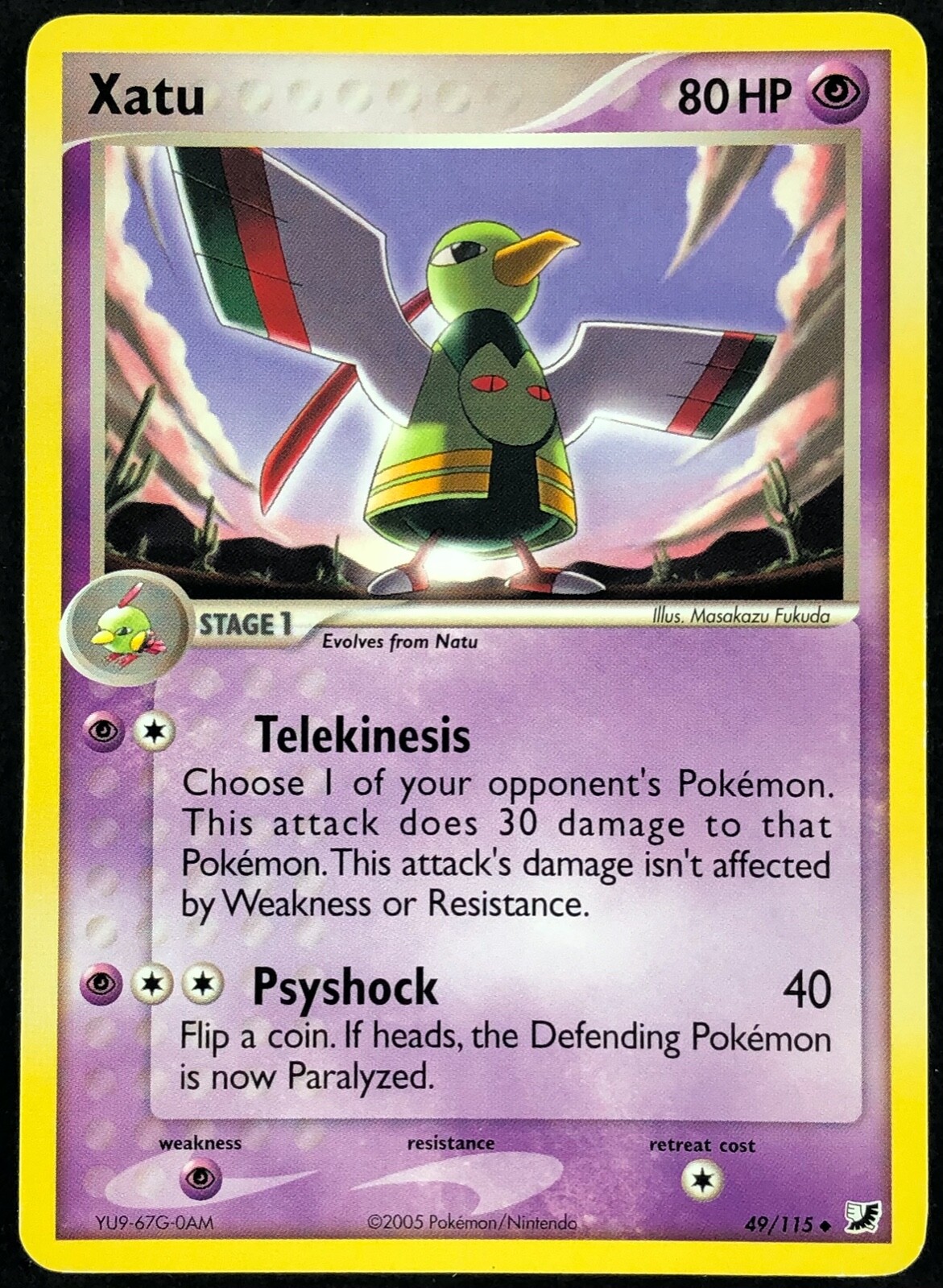 Pokemon Card Xatu (EX Unseen Forces) 49/115 EXCELLENT Non-Holo Uncommon TCG!!!!!