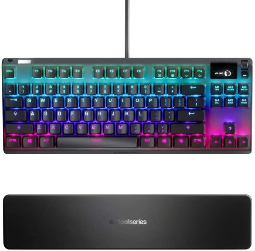 SteelSeries Apex 7 TKL Mechanische Gaming Tastatur OLED Rot Schalter US QWERTY
