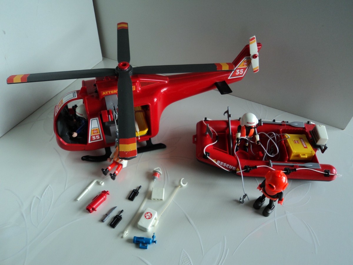 PLAYMOBIL AIR SEA Rescue Hélicoptère & Bateau avec Figurines 4428 EUR 6 PLAYMOBIL AIR SEA Rescue Hélicoptère & Bateau avec Figurines 4428 EUR 6