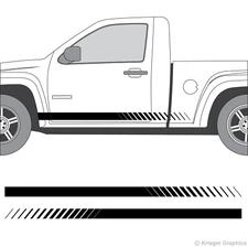 Faded Rocker Panel Racing Stripes 3M Vinyl Decals for Chevy Colorado GMC Canyon
