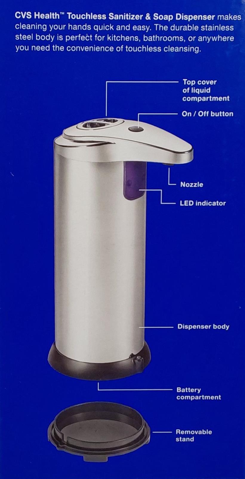 CVS Health Battery Operated Automatic Touchless Sanitizer and Soap