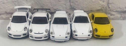 *BRAND NEW* Welly Diecast Cars Lot Of 5 Porsche 911 Turbo White Yellow 4 Inch - Picture 3 of 5