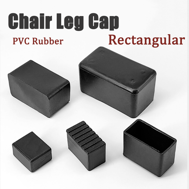 Leliafleury 10Pcs Rubber Leg Tips 60mm X 60mm Square End Caps Clear Chair Leg Covers Non-Slip Rubber Furniture Feet Replacement Tips For Tables Chairs Desks