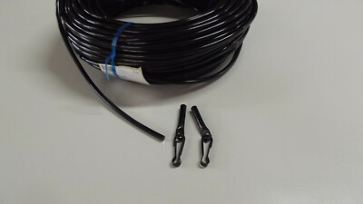 10 m Kunststoff Planenseil 8 mm schwarz und 2 x Seilenendverschluss Simplexhaken