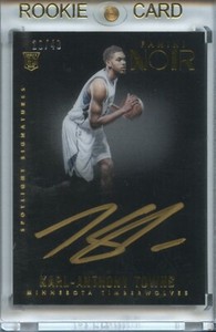 2015-16 Panini Noir Karl Anthony Towns RC Rookie Spotlight Signatures Auto /49