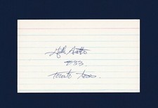 Gilles Gratton signed vintage hockey index card WHA & NHL