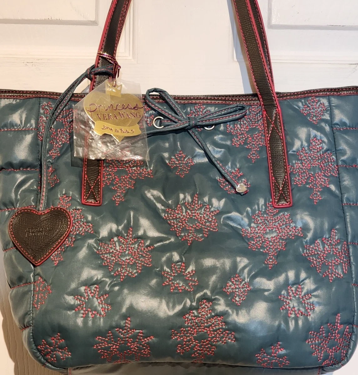 PRINCESS VERA WANG CAPTAIN TEAL GRACIE TOTE PURSE SHOULDER BAG