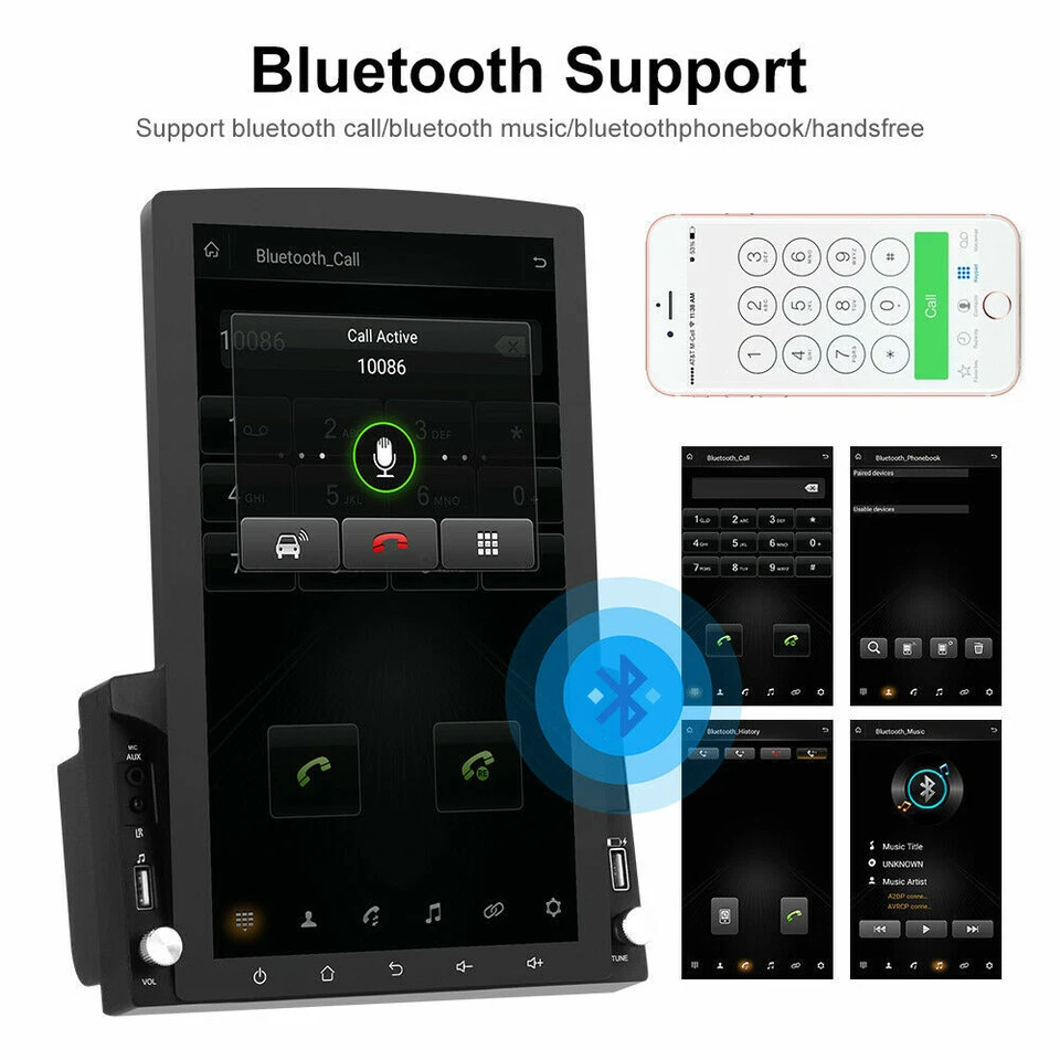 2 DIN Android 11.0 HD Quad-core Car Stereo Radio GPS Navi MP5 Player 2GB+16GB - Image 2 of 4