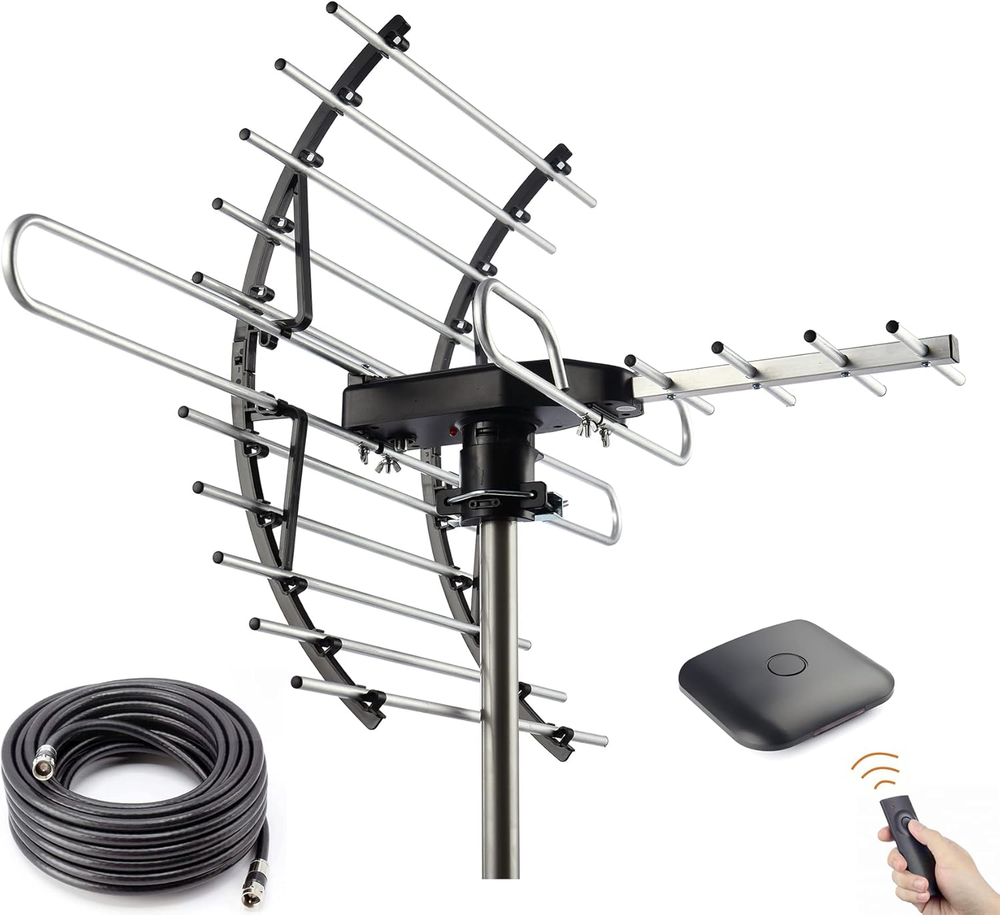 CeKay Digital HD TV Antenna, Outdoor/Attic Antenna, 360 Degree Rotation Wireless