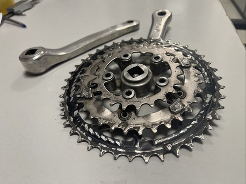 Bielas Shimano Lx Fc-m563 / 175 Triple Plato 22-32-42 Eje Pedalier Cuadradillo - Imagen 9 de 10