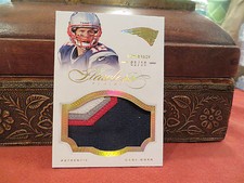 Panini Flawless Game Worn Gold Jersey  Patriots Tom Brady  09/10  2014