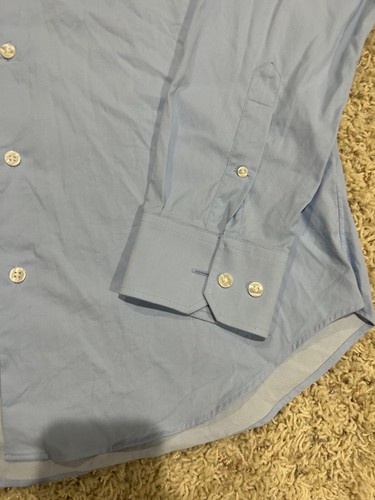 Bonobos Shirt Mens L Slim Fit Dress Blue Long Sleeve Collared Button Up Top - Picture 4 of 6