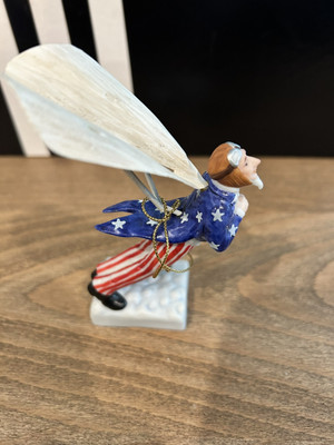 Norman Rockwell figurine / ornament 2002 [UNCLE SAM TAKES WINGS ]