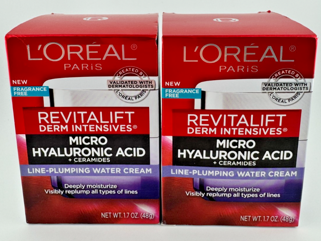2-Pack L’Oreal Bundle Revitalift Micro Hyaluronic Acid + Ceramides Water Cream