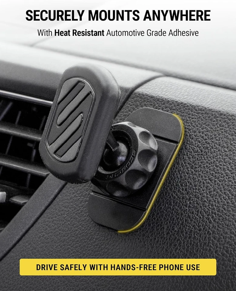 Scosche MAGDM-10KFLT MagicMount Magnetic Car Phone Mount for 10 Pack, Black  - Image 3 of 4