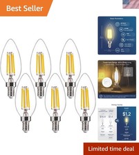 60W Equivalent LED Chandelier Light Bulbs, Dimmable LED B11 E12 Candelabra Ba...