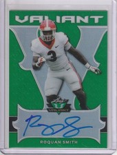 Roquan Smith 2018 Leaf Valiant Green Holo Rc On Card Auto (58/60)
