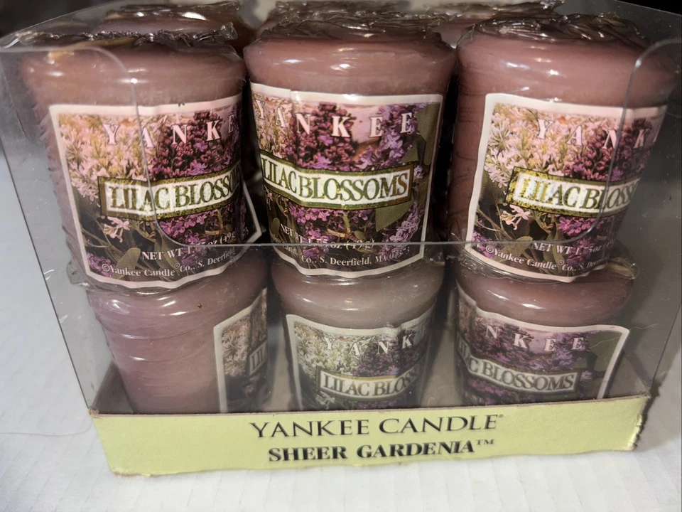 Lilac Blossoms Yankee Candle Votives Retirado Lote De 15 Con Estuche  Foto 2 de 4