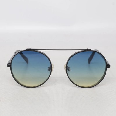 Carolina Lemke, Sonnenbrille, Rund, Schwarz/Blau, Unisex (Erwachsene) #bU1
