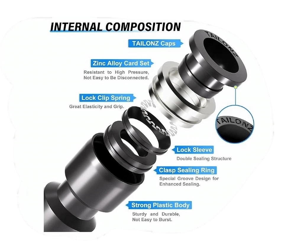 Camiseta 3/8" Tubo OD Push to Connect Union Foto 2 de 2