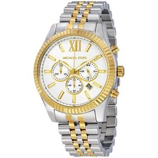 Michael Kors Lexington Chronograph White Dial Men's Watch MK8344