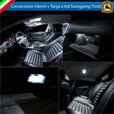 KIT LED INTERNI SSANGYONG TIVOLI KIT CONVERSIONE COMPLETA + LED TARGA 6000K
