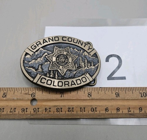 Hebilla de cinturón del Departamento del Sheriff de Grand County Colorado - Imagen 4 de 4