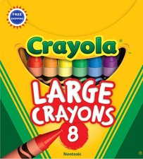 Crayola Large Crayons - Assorted 8 Count Giant Kids Toddlers Ages
