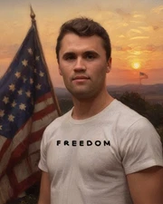 Charlie Kirk MAGA Freedom USA Oil Painting Style Print AI Generated 8X10 Print